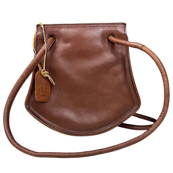 Saddle By Sabina Women’s Shoulder Bag Genuine Leather Brown Vintage Western Boho - Picture 1 of 10